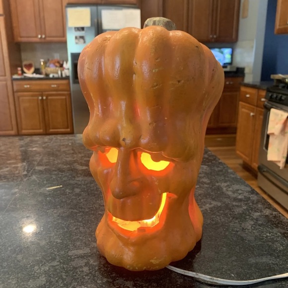Other - VTG Halloween 1995 TRENDMASTERS Light Up Foam Pumpkin Frankenstein Monster Decor